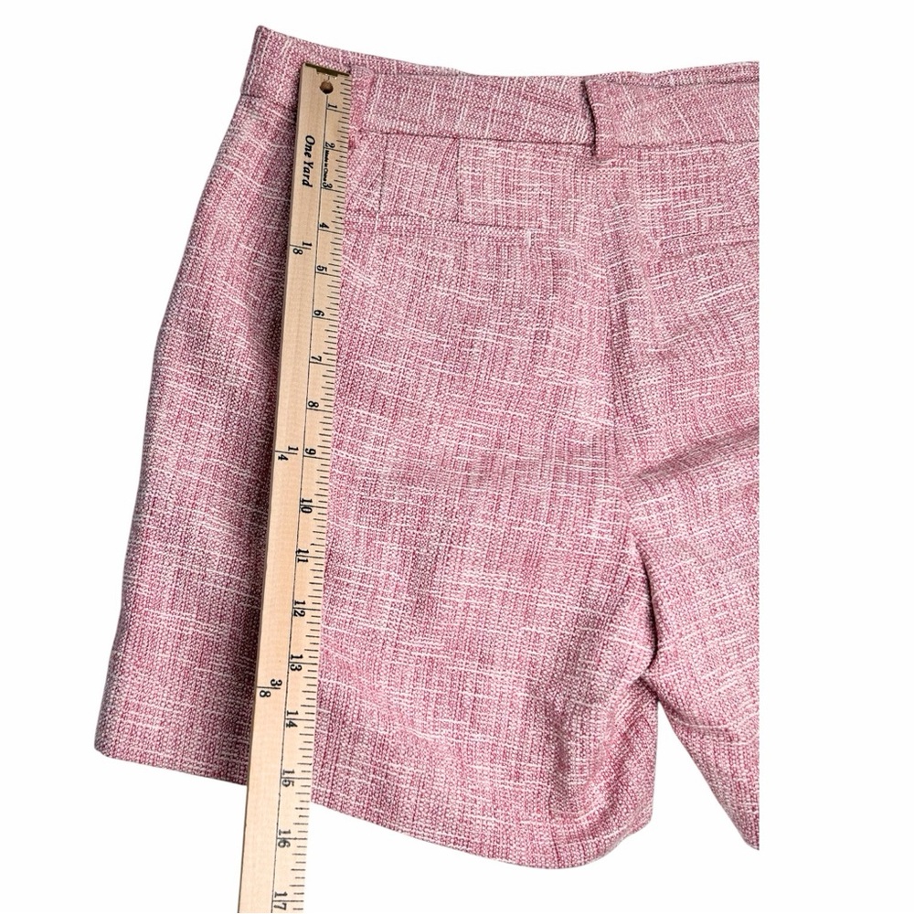 Ralph Lauren Pink Tweed High-Rise Women’s Shorts - Picture 5 of 10